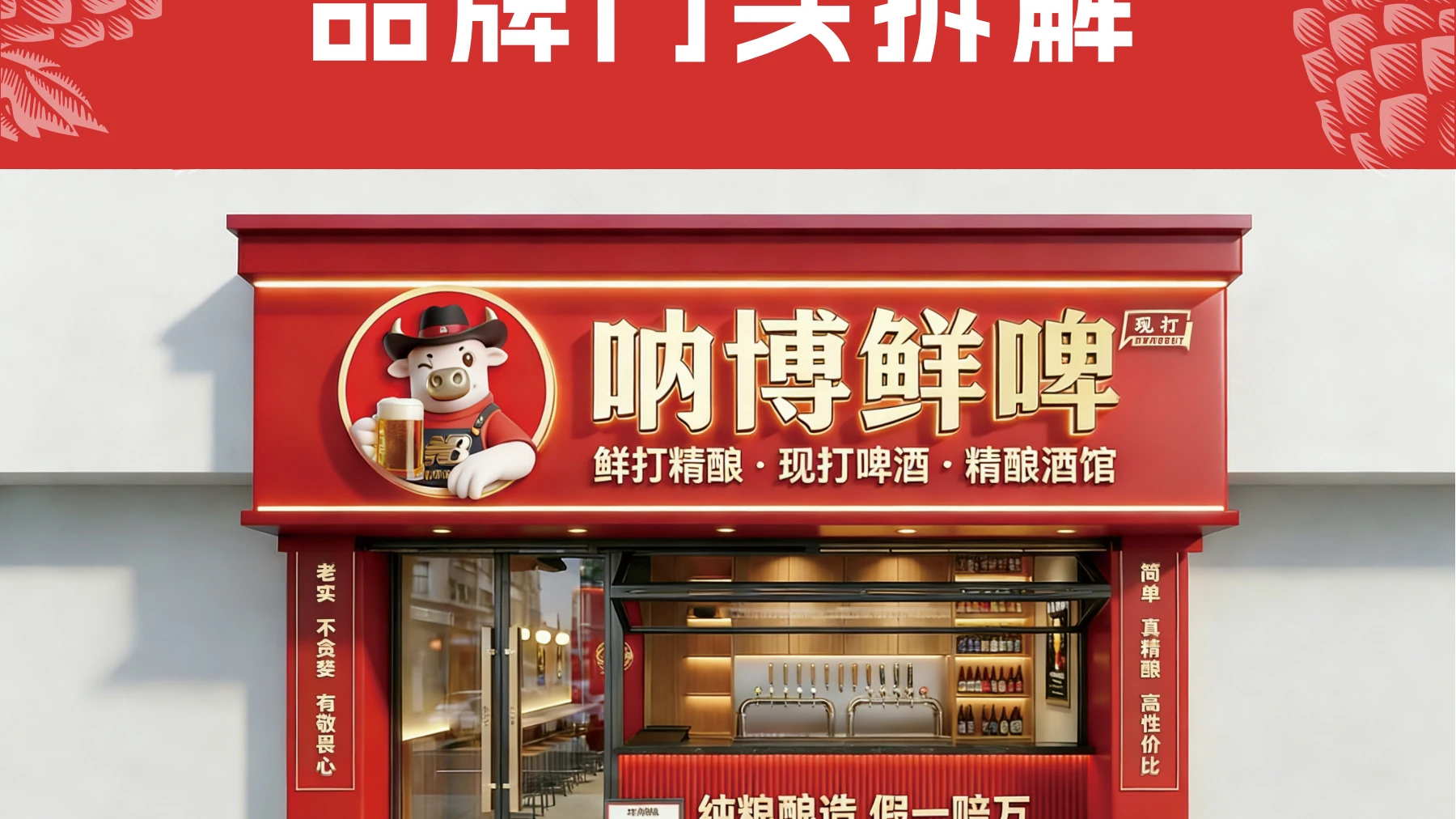 纳博鲜啤门店门头
